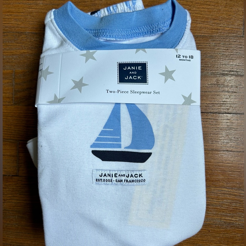 NWT Janie and Jack sailboat pajamas